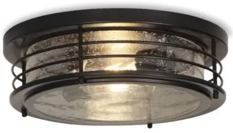 * Indoor Lighting|Buy Patriot Lighting® Hale Black 2-Light Flush Mount Ceiling Light