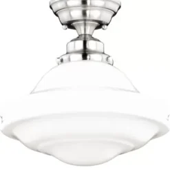 * Indoor Lighting|Buy Patriot Lighting® Huntley Satin Nickel Semi-Flush Mount Ceiling Light