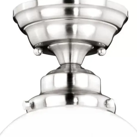 * Indoor Lighting|Buy Patriot Lighting® Huntley Satin Nickel Semi-Flush Mount Ceiling Light