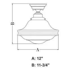 * Indoor Lighting|Buy Patriot Lighting® Huntley Satin Nickel Semi-Flush Mount Ceiling Light