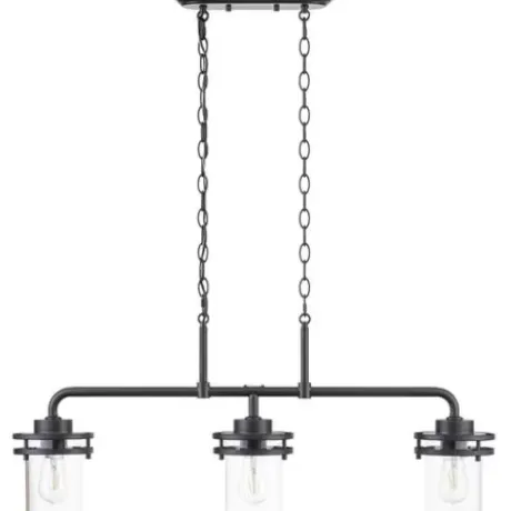 * Indoor Lighting|Buy Patriot Lighting® Joska Matte Black 3-Light Island Light