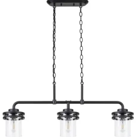 * Indoor Lighting|Buy Patriot Lighting® Joska Matte Black 3-Light Island Light