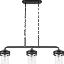 * Indoor Lighting|Buy Patriot Lighting® Joska Matte Black 3-Light Island Light