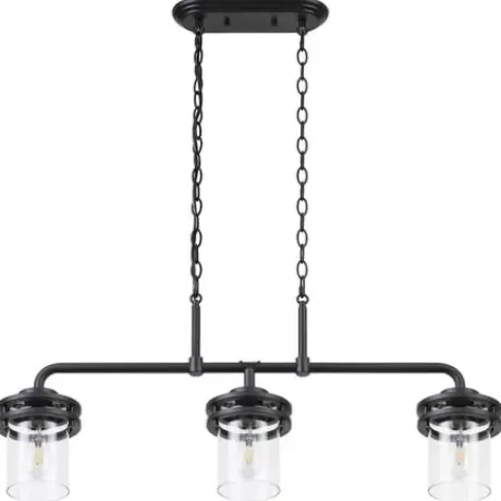 * Indoor Lighting|Buy Patriot Lighting® Joska Matte Black 3-Light Island Light