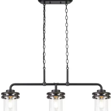 * Indoor Lighting|Buy Patriot Lighting® Joska Matte Black 3-Light Island Light