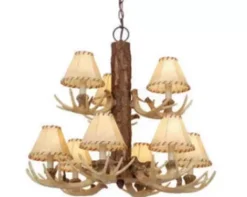 * Indoor Lighting|Buy Patriot Lighting® Lodge 9-Light Noachian Stone Chandelier