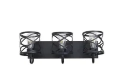 * Indoor Lighting|Buy Patriot Lighting® Phinny Matte Black 3-Light Vanity Light