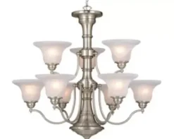 * Indoor Lighting|Buy Patriot Lighting® Standford 9-Light Brushed Nickel Chandelier