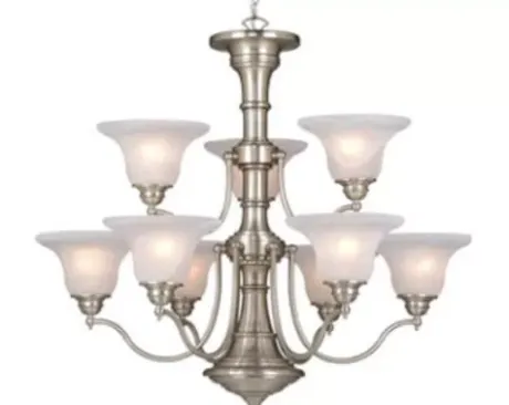 * Indoor Lighting|Buy Patriot Lighting® Standford 9-Light Brushed Nickel Chandelier