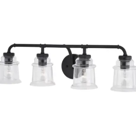 * Indoor Lighting|Buy Patriot Lighting® Toledo Matte Black 4 Light Vanity Light