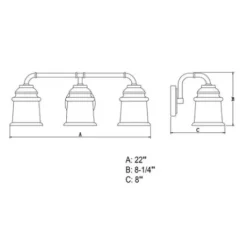 * Indoor Lighting|Buy Patriot Lighting® Toledo Satin Nickel 3 Light Vanity Light