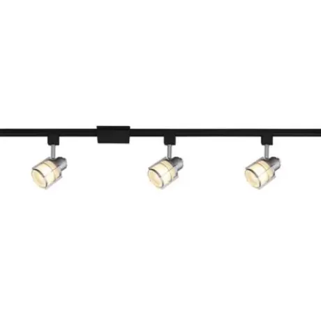 * Indoor Lighting|Cheap Patriot Lighting® Almora 3-Light Black & Silver Halogen Track Lighting Set