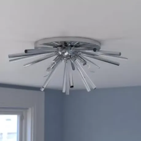 * Indoor Lighting|Cheap Patriot Lighting® Aria Chrome Flush Mount Ceiling Light