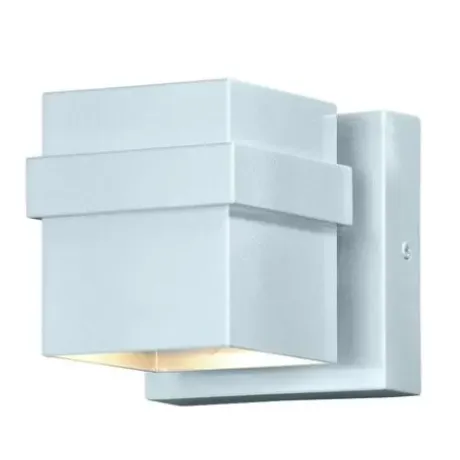 * Outdoor Lighting|Cheap Patriot Lighting® Architecture Painted Satin Nickel Integrated Led Outdoor Wall Light