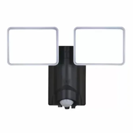 * Outdoor Lighting|Cheap Patriot Lighting® Black Led Dual Head Plug-In Motion Sensor Outdoor Security Flood Light
