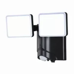* Outdoor Lighting|Cheap Patriot Lighting® Black Led Dual Head Plug-In Motion Sensor Outdoor Security Flood Light