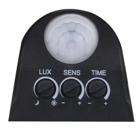 * Outdoor Lighting|Cheap Patriot Lighting® Black Led Dual Head Plug-In Motion Sensor Outdoor Security Flood Light