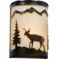 * Indoor Lighting|Cheap Patriot Lighting® Deer 1-Light Burnished Bronze Indoor Wall Light