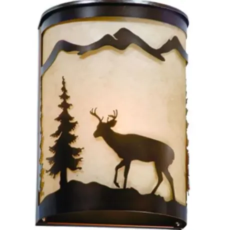 * Indoor Lighting|Cheap Patriot Lighting® Deer 1-Light Burnished Bronze Indoor Wall Light