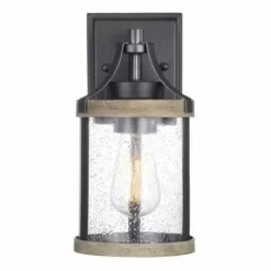* Outdoor Lighting|Cheap Patriot Lighting® Elegant Home Brooklyn Natural Iron & Distressed Faux Wood Outdoor Wall Light