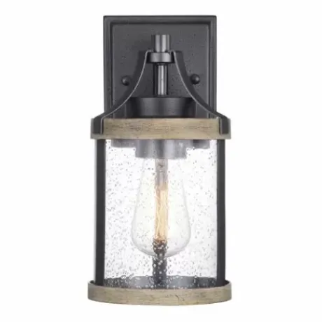 * Outdoor Lighting|Cheap Patriot Lighting® Elegant Home Brooklyn Natural Iron & Distressed Faux Wood Outdoor Wall Light