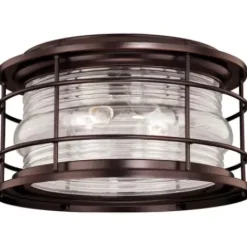 * Outdoor Lighting|Cheap Patriot Lighting® Hyannis Burnished Bronze 2-Light Outdoor Flush Mount Light