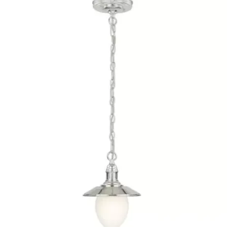 * Indoor Lighting|Cheap Patriot Lighting® Marina Bay Polished Nickel 1-Light Pendant