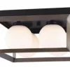 * Indoor Lighting|Cheap Patriot Lighting® Ottilee Matte Black & Gold 4-Light Flush Mount Ceiling Light