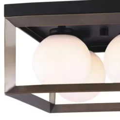 * Indoor Lighting|Cheap Patriot Lighting® Ottilee Matte Black & Gold 4-Light Flush Mount Ceiling Light