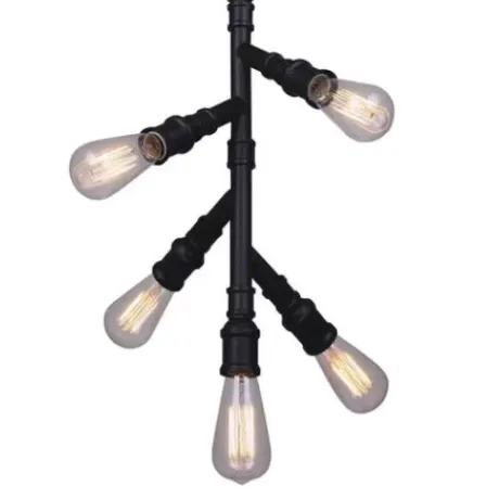 * Indoor Lighting|Cheap Patriot Lighting® Tullio Matte Black 5-Light Pendant