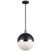 * Indoor Lighting|Cheap Patriot Lighting® Wali Matte Black & Brushed Nickel 1-Light Pendant