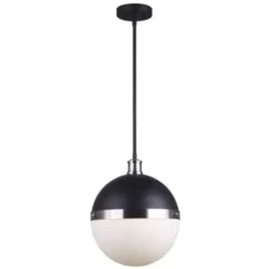 * Indoor Lighting|Cheap Patriot Lighting® Wali Matte Black & Brushed Nickel 1-Light Pendant