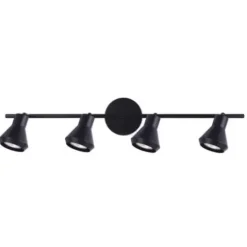 * Indoor Lighting|Cheapest Patriot Lighting® Blair Matte Black 4-Light Fixed Track Light