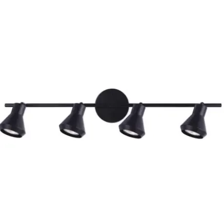 * Indoor Lighting|Cheapest Patriot Lighting® Blair Matte Black 4-Light Fixed Track Light