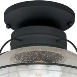 * Outdoor Lighting|Cheapest Patriot Lighting® Chatham Textured Black Outdoor Flush Mount Light