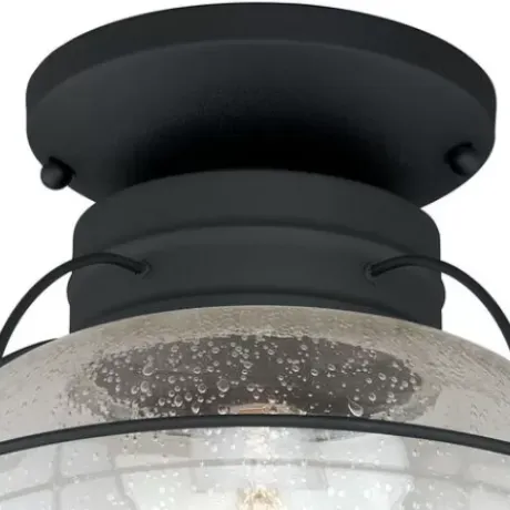 * Outdoor Lighting|Cheapest Patriot Lighting® Chatham Textured Black Outdoor Flush Mount Light