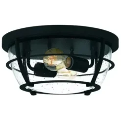 * Indoor Lighting|Cheapest Patriot Lighting® Haley Matte Black 2-Light Flush Mount Ceiling Light