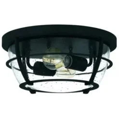 * Indoor Lighting|Cheapest Patriot Lighting® Haley Matte Black 2-Light Flush Mount Ceiling Light