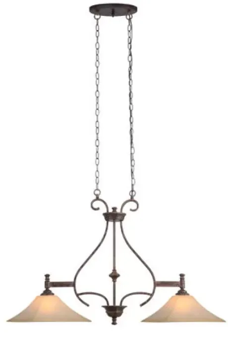 * Indoor Lighting|Cheapest Patriot Lighting® Veracruz Bronze 2-Light Vintage Florentine Island Light