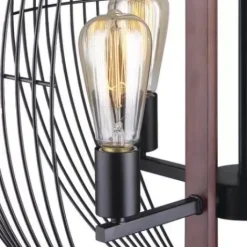 * Indoor Lighting|Cheapest Patriot Lighting® Gage Black With Wood Accents 4-Light Chandelier