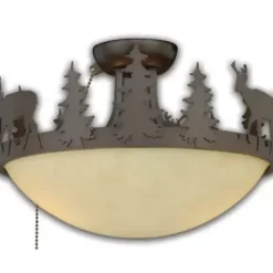 * Ceiling Fans|Cheapest Patriot Lighting® Rustic Lodge Ii 2-Light Burnished Bronze Led Ceiling Fan Light
