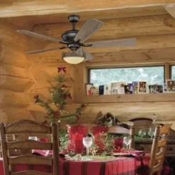 * Ceiling Fans|Cheapest Patriot Lighting® Rustic Lodge Ii 2-Light Burnished Bronze Led Ceiling Fan Light