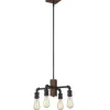 * Indoor Lighting|Cheapest Patriot Lighting® Elegant Home Steele 4-Light Replica Wood With Antique Black Chandelier