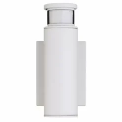 * Outdoor Lighting|Cheapest Patriot Lighting® Dualux Cylinder Textured White Motion Sensor Integrated Led Outdoor Security Wall Light