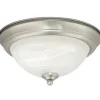 * Indoor Lighting|Cheapest Patriot Lighting® Payton Satin Nickel Integrated Led Flush Mount Ceiling Light – 2 Pack