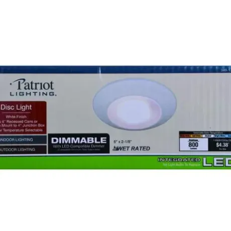 * Indoor Lighting|Coupon Patriot Lighting® 4″ Integrated Led Disc Downlight