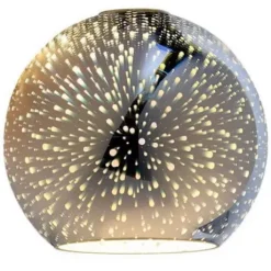 * Lighting Hardware & Accessories|Coupon Patriot Lighting® 3D Burst Silver Replacement Glass Shade With 2-1/4″ Fitter