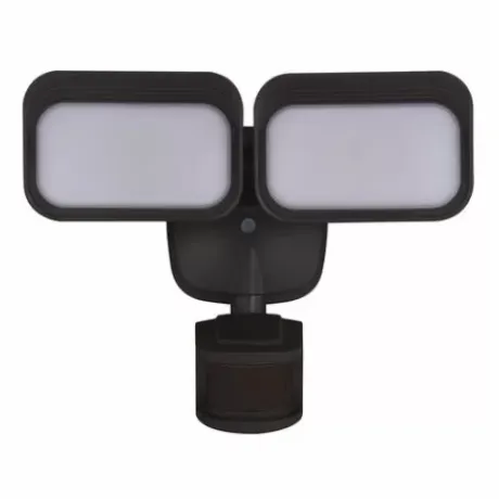 * Outdoor Lighting|Coupon Patriot Lighting® Dualux Bronze Led Dual Head Motion Sensor Outdoor Security Flood Light