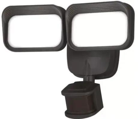 * Outdoor Lighting|Coupon Patriot Lighting® Dualux Bronze Led Dual Head Motion Sensor Outdoor Security Flood Light