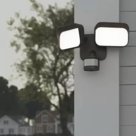 * Outdoor Lighting|Coupon Patriot Lighting® Dualux Bronze Led Dual Head Motion Sensor Outdoor Security Flood Light